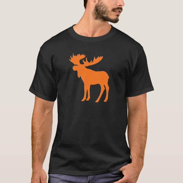 T-shirt Símbolo alaranjado simples dos alces (Frente)
