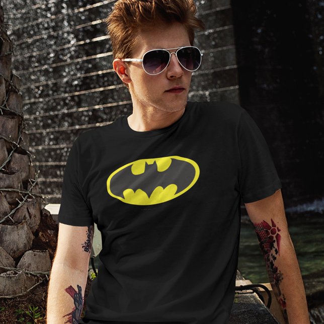 T-shirt Símbolo Batman | Logotipo Oval Bat (Criador carregado)