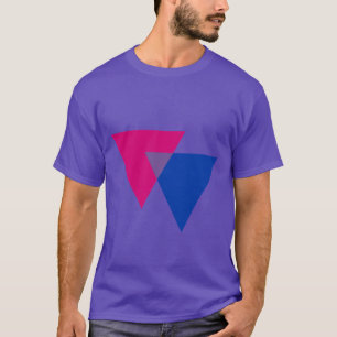 T-SHIRT SÍMBOLO BISSEXUAL DO TRIÂNGULO