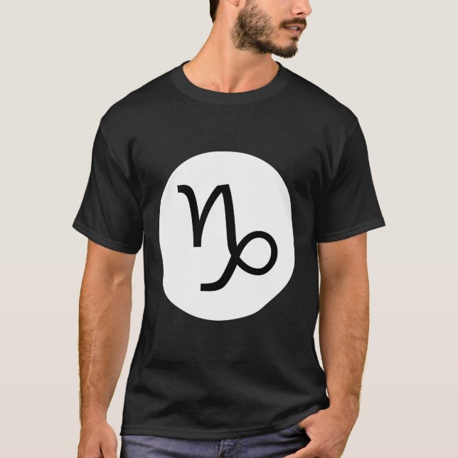 T-shirt Símbolo Capricórnio - Tee Escuro (Frente)