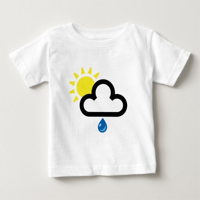 T-shirt Símbolo da chuva de Sun da nuvem (Frente)