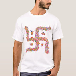 T-shirt Símbolo da suástica da flor de Hindus