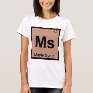 T-shirt Símbolo da Tabela Periódica da Química do Xarope d