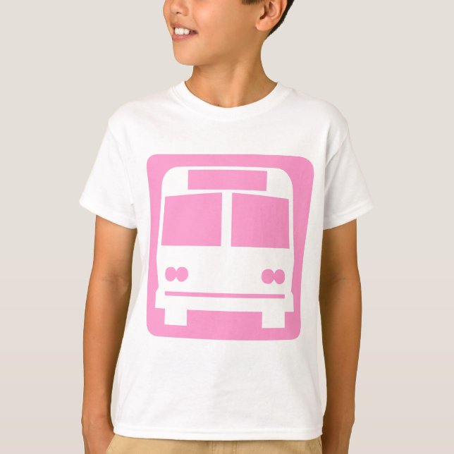 T-shirt Símbolo de barramento - Rosa (Frente)