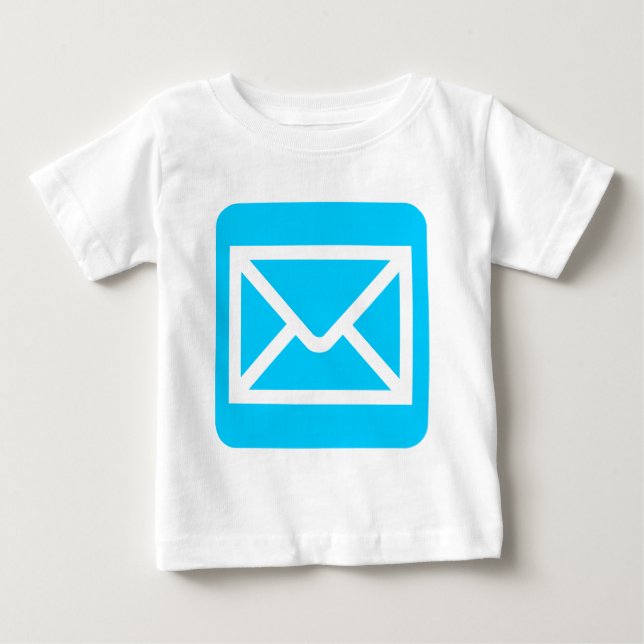 T-shirt Símbolo de Envelope - Azul Céu (Frente)