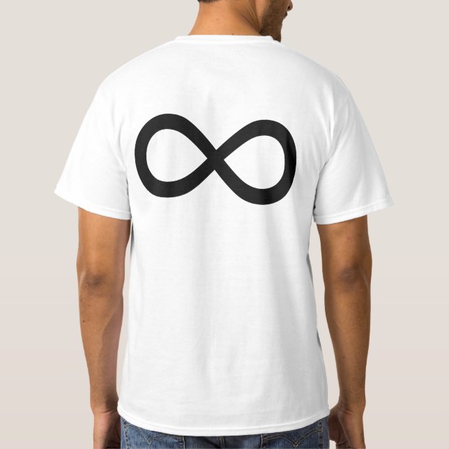 T-shirt Símbolo de Infinito Preto (Verso)