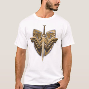 T-shirt Símbolo de Mulher Maravilha com Espada da Justiç