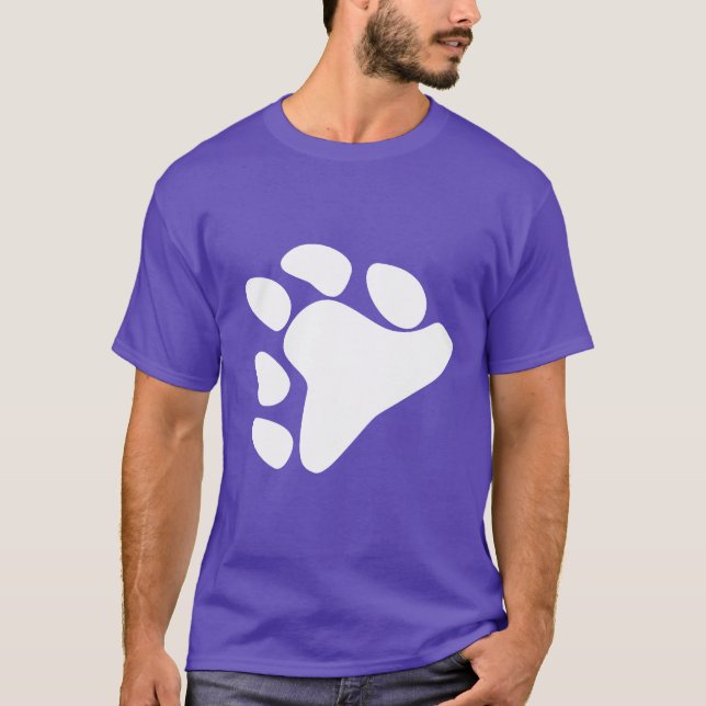 T-SHIRT SÍMBOLO DE PATAS DE URSO BRANCO (Frente)