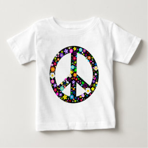 T-shirt Símbolo de paz floral