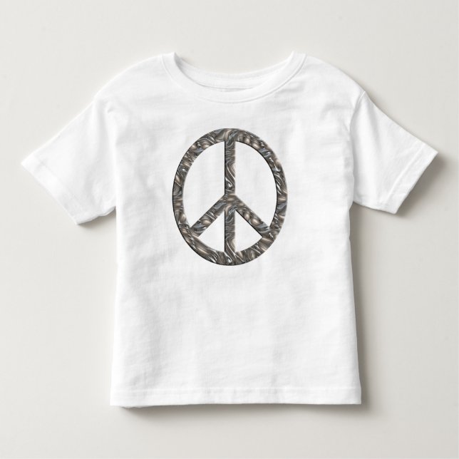T-shirt Símbolo de PAZ - PRATA (Frente)