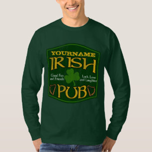 T-shirt Símbolo de Pub Irlandês Personalizado