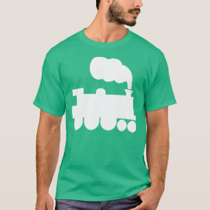 T-shirt Símbolo de Trem a Vapor - Branco