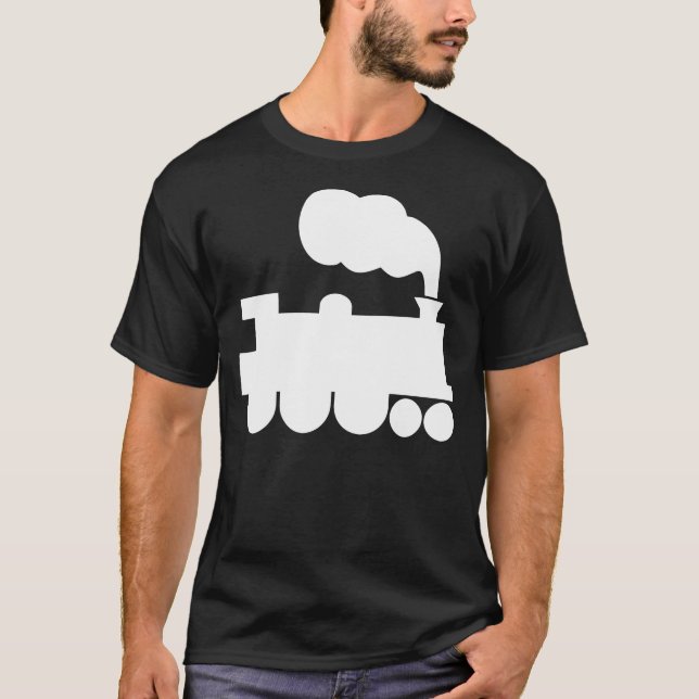 T-shirt Símbolo de Trem a Vapor - Branco (Frente)