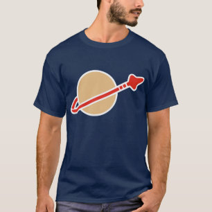 T-shirt Símbolo do astronauta do espaço do tijolo do