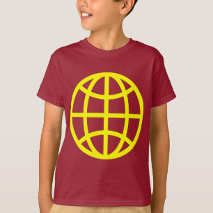 T-shirt Símbolo do globo - amarelo