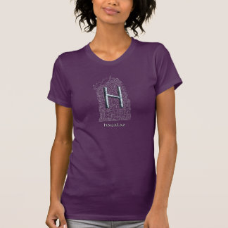 T-shirt Símbolo do rune de Hagalaz (dianteiros e traseiros
