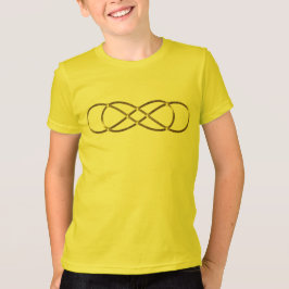 T-shirt Símbolo duplo infinito - Dourado antigo