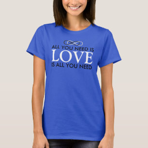 T-shirt Símbolo duplo Infinito - Preto e Branco