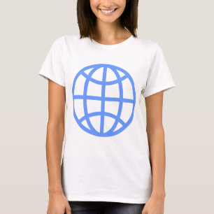 T-shirt Símbolo globo - Azul bebê