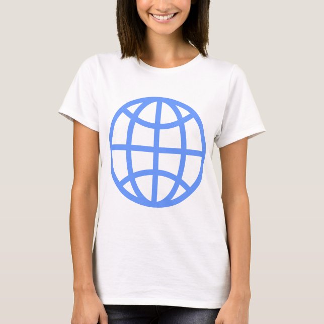 T-shirt Símbolo globo - Azul bebê (Frente)