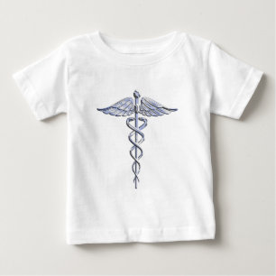T-shirt Símbolo médico do Caduceus no preto