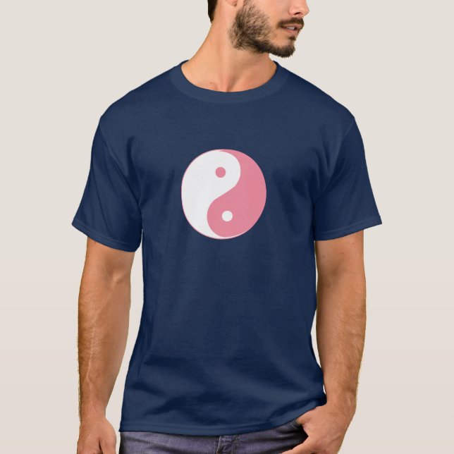T-shirt Símbolo rosa Yin-Yang (Frente)