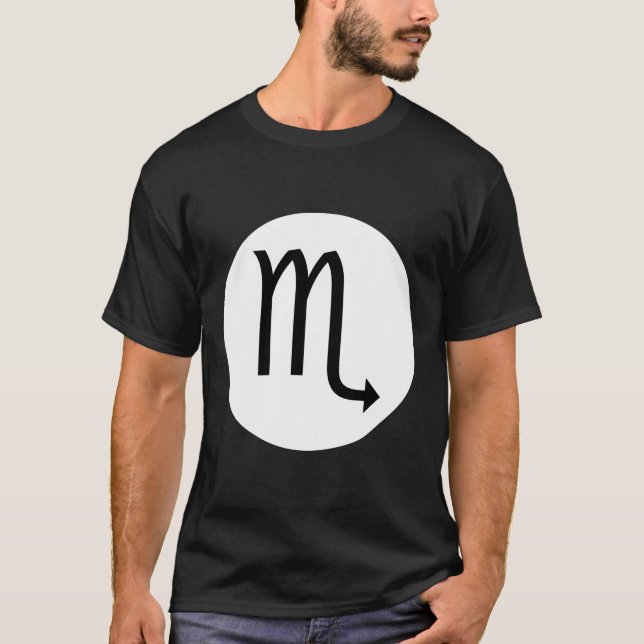 T-shirt Símbolo Scorpio - Tee Escuro (Frente)
