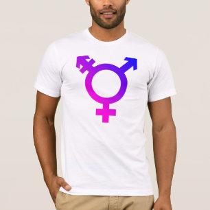 T-shirt Símbolo Trans* rosa/azul
