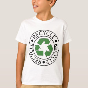 T-shirt Símbolo Verde de Reciclagem Vá Verde Dia da Terra