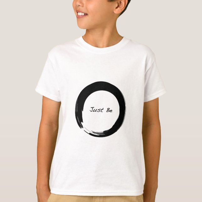 T-shirt Símbolo Zen com "Simplesmente Seja" (Frente)