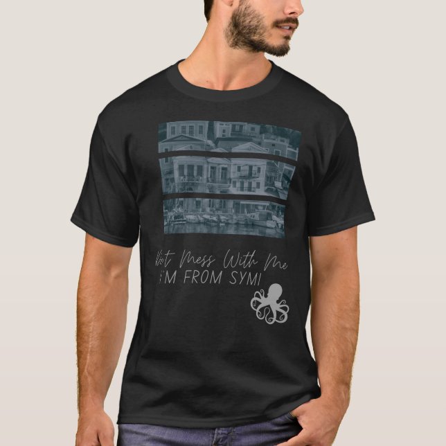 T-Shirt Simi Grécia Para Homens (Frente)