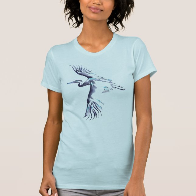 T-shirt simples da garça-real (Frente)