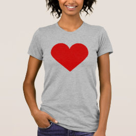 T-Shirt Simples Red Heart Modern Love