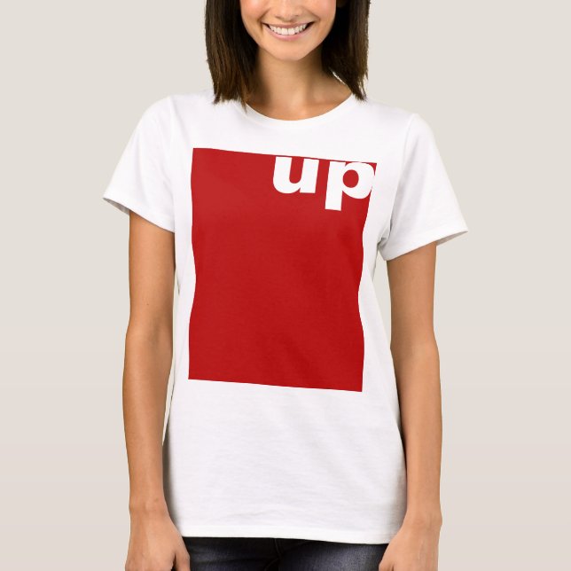 T-shirt Simplesmente design "retângulo vermelho" + suas id (Frente)