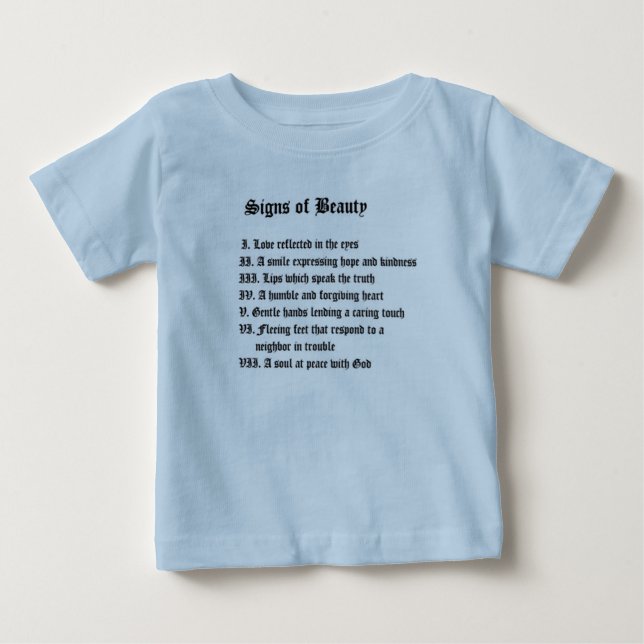 T-shirt Sinais de beleza (Frente)