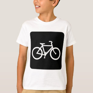 T-shirt Sinal da bicicleta - preto