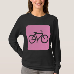 T-shirt Sinal da bicicleta - rosa