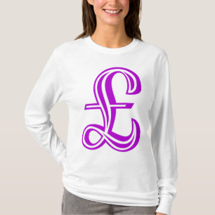 T-shirt Sinal da libra - roxo