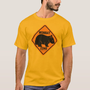 T-shirt Sinal da zona de Wombat