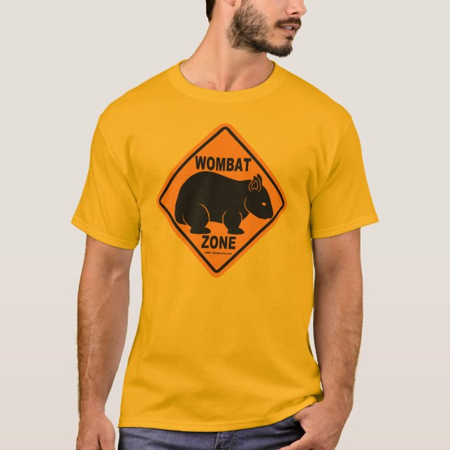 T-shirt Sinal da zona de Wombat (Frente)