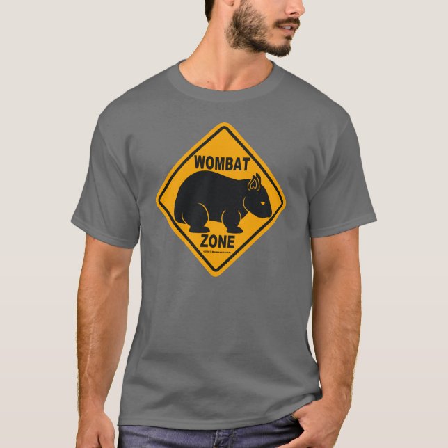T-shirt Sinal da zona de Wombat (Frente)