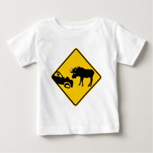 T-shirt Sinal de aviso dos alces do parque nacional de