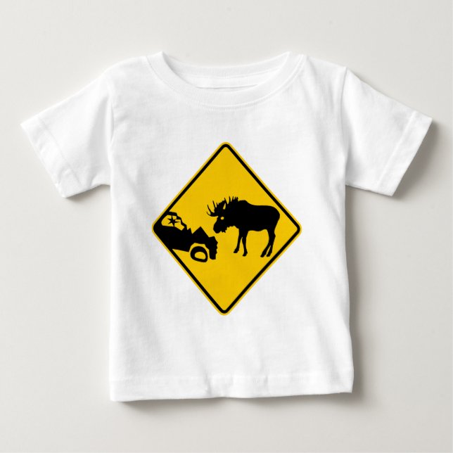 T-shirt Sinal de aviso dos alces do parque nacional de (Frente)