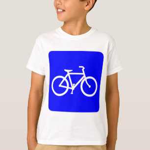 T-shirt Sinal de Bicicleta - Azul