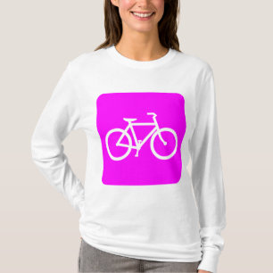 T-shirt Sinal de Bicicleta - Magenta