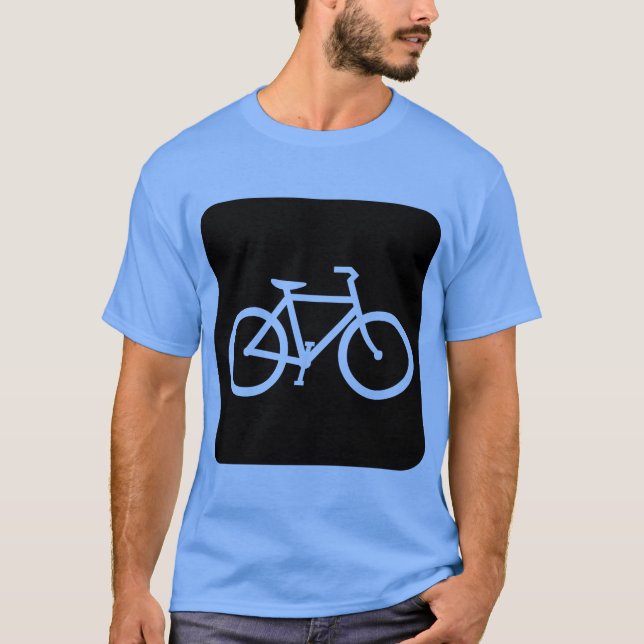 T-shirt Sinal de Bicicleta - Preto (Frente)