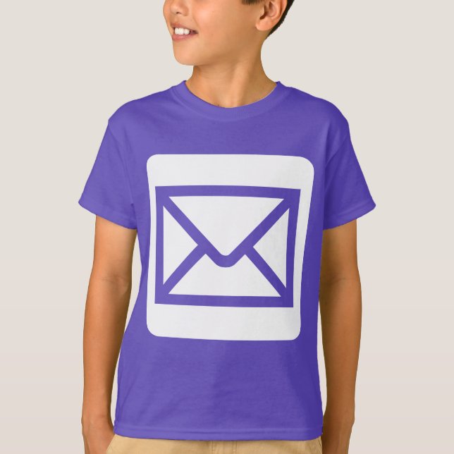 T-shirt Sinal de envelope - branco (Frente)