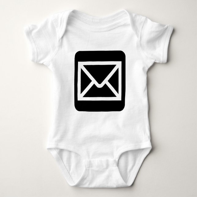 T-shirt Sinal de envelope - preto (Frente)