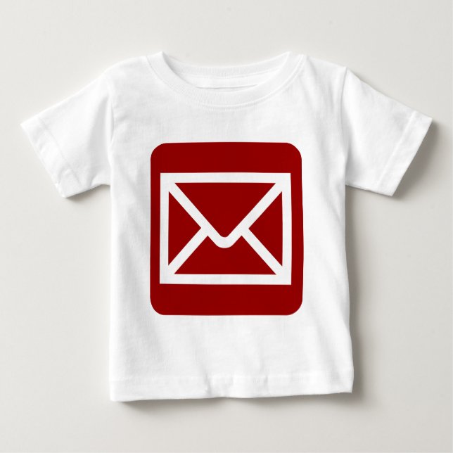 T-shirt Sinal de envelope - Vermelho Ruby (Frente)