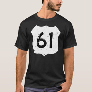 T-shirt Sinal de estrada da rota 61